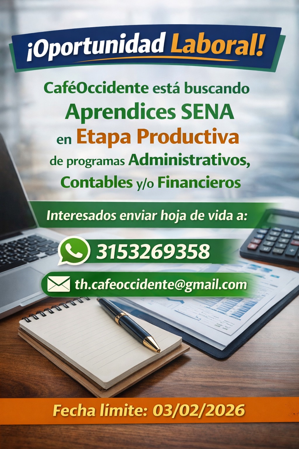 Oportunidad Laboral en CAFEOCCIDENTE